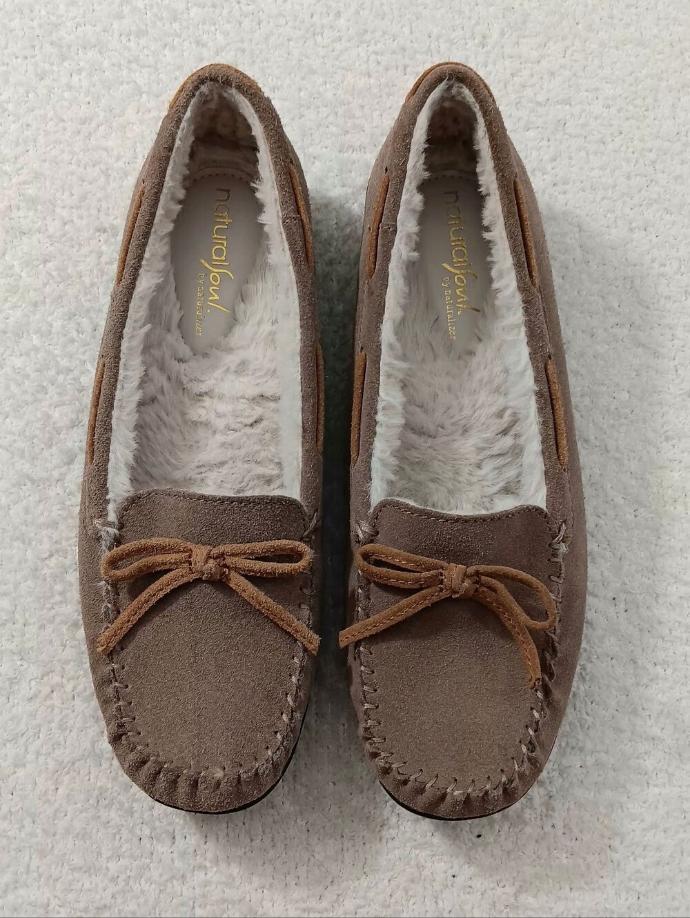 Natural Soul By Naturalizer Flint Suede Faux Fur Moccasin Loafers 7M